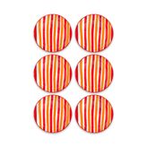 The Mia Joy 19 cm Kırmızı 6'lı Pasta Tabağı Set