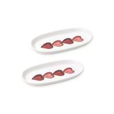 The Mia Luv Oval Servis Tabağı 2Li 23 Cm