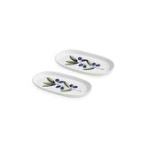 The Mia Olivos Oval Servis Tabağı 2Li 23 Cm