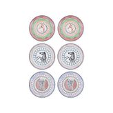 The Mia Spring Seramik 6'lı Pasta Tabağı 19 Cm