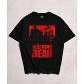 The Walking Dead Baskılı Siyah Unisex Tişört