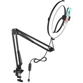 The Wlue Metal Flexible Masaüstü Sıkıştırmalı Ring Light Selfie Çalışma Işığı