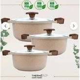 Thermoad Tencere Seti Graneu Serisi 6 Parça Mini Set Vizon