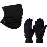Thermoform Polar Unisex Eldiven-Boyunluk Seti Siyah