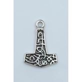 Thor Mjollnir Hammer Gümüş Kaplama Kolye Ucu