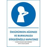 Ti Play Hastane Öksürürken Ağzınızı ve Burnunuzu Dirseğinizle Kapatınız Pvc Isg Levha 50X70CM - 50 x 70 cm