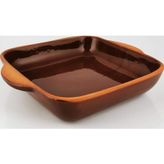 Tiesa Home El Yapımı Toprak Güveç Kare Fırın Kabı Tepsisi