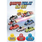 Tıfıl Toys 6'lı Uçan 10.5 CM Metal Çek Bırak Yarış Arabaları Pervaneli Eğlenceli Oyuncak Araba Seti