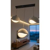 Tigea Accessories Beton Görünümlü 3D Pla Plastik Iskandinav Tarz Salon/cafe Sarkıt Avize - Beyaz