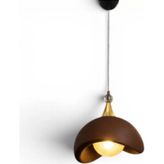 Tigea Accessories Beton Görünümlü Iskandinav Tarzı LED Toplu Avize 3 Renk Yanabilen Aydınlatma 32 x 70 cm Kahverengi