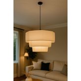 Tigea Accessories Brilliant Antik Beton Görünümlüsarkıt Avize Salon/ Mutfak/ Yatak Odası/ Oturma Odası - Beyaz
