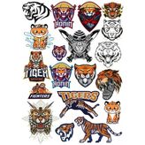 Tiger Kaplan Sticker Set-3 15 Parça Telefon, Tablet, Defter, Laptop Sticker