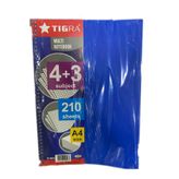 Tigra 4+3 Bölmeli Defter 210 Yp Mavi