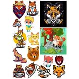 Tilki Sticker Set 5 15 Parça Telefon, Tablet, Defter, Laptop Sticker