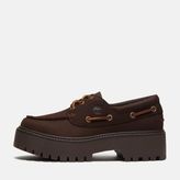 Timberland Stone Street Platform TB0A2GVFW071 Koyu Kahverengi Platform Taban Nubuk Deri Kadın Tekne Ayakkabısı