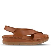 TINA-G Kadın Deri Sandalet Taba