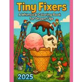 Tiny Fixers: A Whimsical Coloring Book for Grown-Ups: Charming and Funny Coloring Pages Featuring Tiny Workers Fixing Big Things