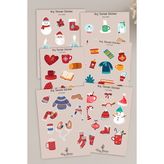Tiny Stories TR Kış Temalı Sticker Seti - 6 Adet / Ajanda, Defter,bullet Journal,scrapbook