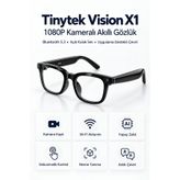 Tinytek Vision X1 1080P Kameralı Akıllı Gözlük Bluetooth 5.3 Yapay Zekâ Çeviri ve Nesne Tanıma Açık Kulak Ses