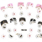 Tırnak Sticker, Tırnak Süsleme, Nail Art (ym-124) - 6X5 cm - Kurdele Çiçek