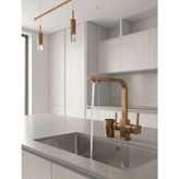 Titanium Design Kare Arıtmalı Eviye Bataryası - Antik