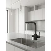 Titanium Design Kare Arıtmalı Eviye Bataryası - Siyah
