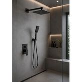 Titanium Design Siyah Modern Ankastre Duş Seti