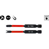 Titi 6603 Tri-Wing Tw2/ U-Shaped U6 Vidalama 2'li Bits Uç Seti 75MM