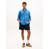 Tjm Lınen Blend Pull-On Short Erkek Mavi Şort - Dm0dm22825