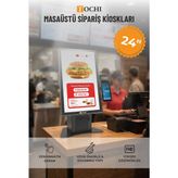 Tochi 24 Inç Masaüstü Self Servis Ödeme Kiosku Android Fhd Dokunmatik Ekran Yazıcılı - 60 Hz