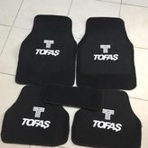 Tofaş Serçe Logolu Siyah Çift Katlı Halı Paspas Seti
