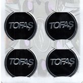 Tofaş Siyah Alüminyum Yapıştırma Jant Göbeği 4lü 60mm
