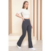 TOFİSA Çımalı İspanyol Paça Krep Pantolon - 27623-FUME