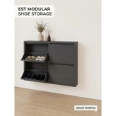 Tomkar 2+2 Antrasit Metal Ayakkabılık ( Kilitlisiz )