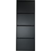 Tomkar 4lü Metal Ayakkabılık - Siyah