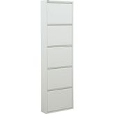 Tomkar 5li Metal Ayakkabılık - Beyaz