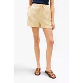 Tommy Hilfiger Ess Lınen Pull On Short Kadın Bej Şort - Ww0ww49637