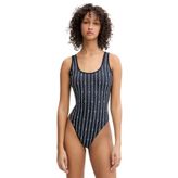 Tommy Hilfiger Kadın Tek Parça Yüzücü Mayosu, Mavi, XL Beden