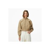Tommy Hilfiger Nylon Regular Cropped Kadın Bej Bomber Ceket