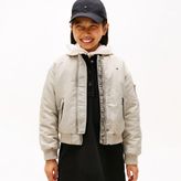 Tommy Hilfiger Washed Bomber Çocuk Bej Ceket