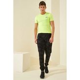 Tommy Life 84754 Siyah Gölge Erkek Kamuflaj Desenli Dar Kesim Jogger Eşofman Alt