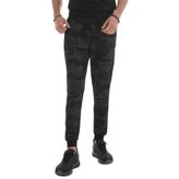 Tommy Life 84754 Siyah Kamuflaj Desenli Dar Kalıp Jogger Kamuflaj Erkek Eşofman Altı