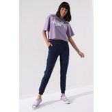 Tommy Life 94561 İndigo Yüksek Bel Jogger Rahat Form Manşetli Kadın Eşofman Altı