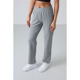 Tommy Life 94584 Gri Melanj Kadın Yüksek Bel Cepli Standart Kalıp Klasik Paça Eşofman Alt