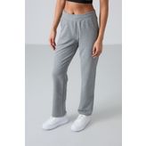 Tommy Life 94584 Gri Melanj Yüksek Bel Cepli Rahat Form Klasik Paça Kadın Eşofman Altı