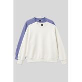 TOMMY LIFE Basic Oversıze O Yaka 2li Paket Ekru-Açık Eflatun Kadın Sweatshirt - 97053