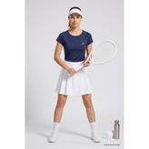 TOMMY LIFE Beyaz Sıkılaştırıcı Yüksek Bel Kadın Tenis Etek - 94690