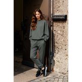 TOMMY LIFE Çağla Basic Pamuklu O Yaka Rahat Form Lastik Paça Kadın Eşofman Takım - 95287