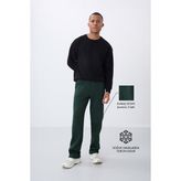 Tommy Life Çam Yeşil Pamuklu Kalın Içi Tüylü Yumuşak Dokulu Oversize Nakışlı Erkek Eşofman Altı -82146 - Çam Yeşili