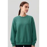 Tommy Life Deniz Yeşili Basic O Yaka Oversize Kadın Sweatshirt - 97053